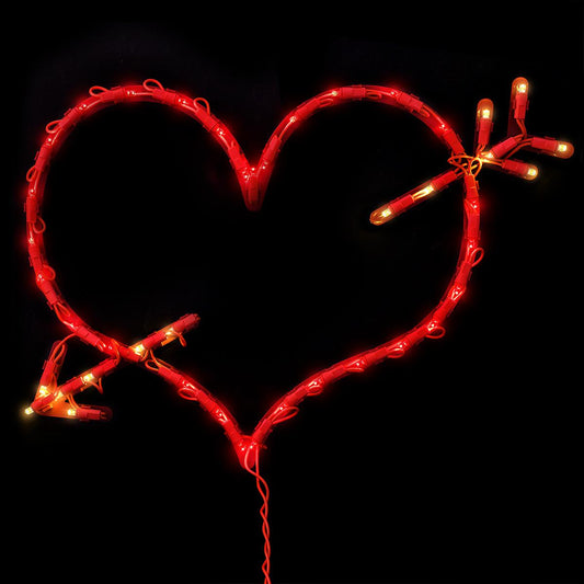 LED Heart With Arrow Ornamental