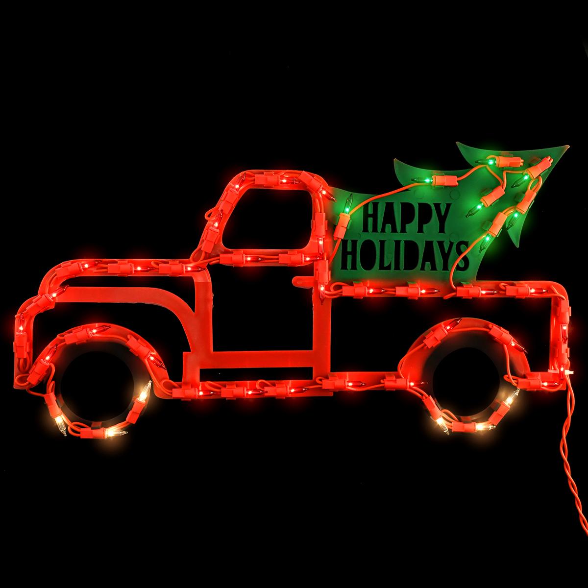 Christmas Truck Lighted Ornamental
