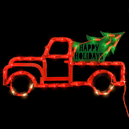 Christmas Truck Lighted Ornamental